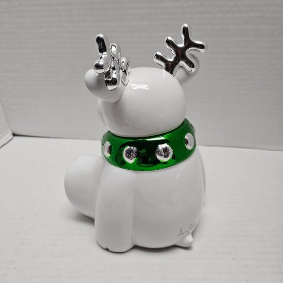 2009 Harry Slatkin Reindeer Jingles Scented Candle Signed Fresh Balsam Rare - Picture 4 of 16